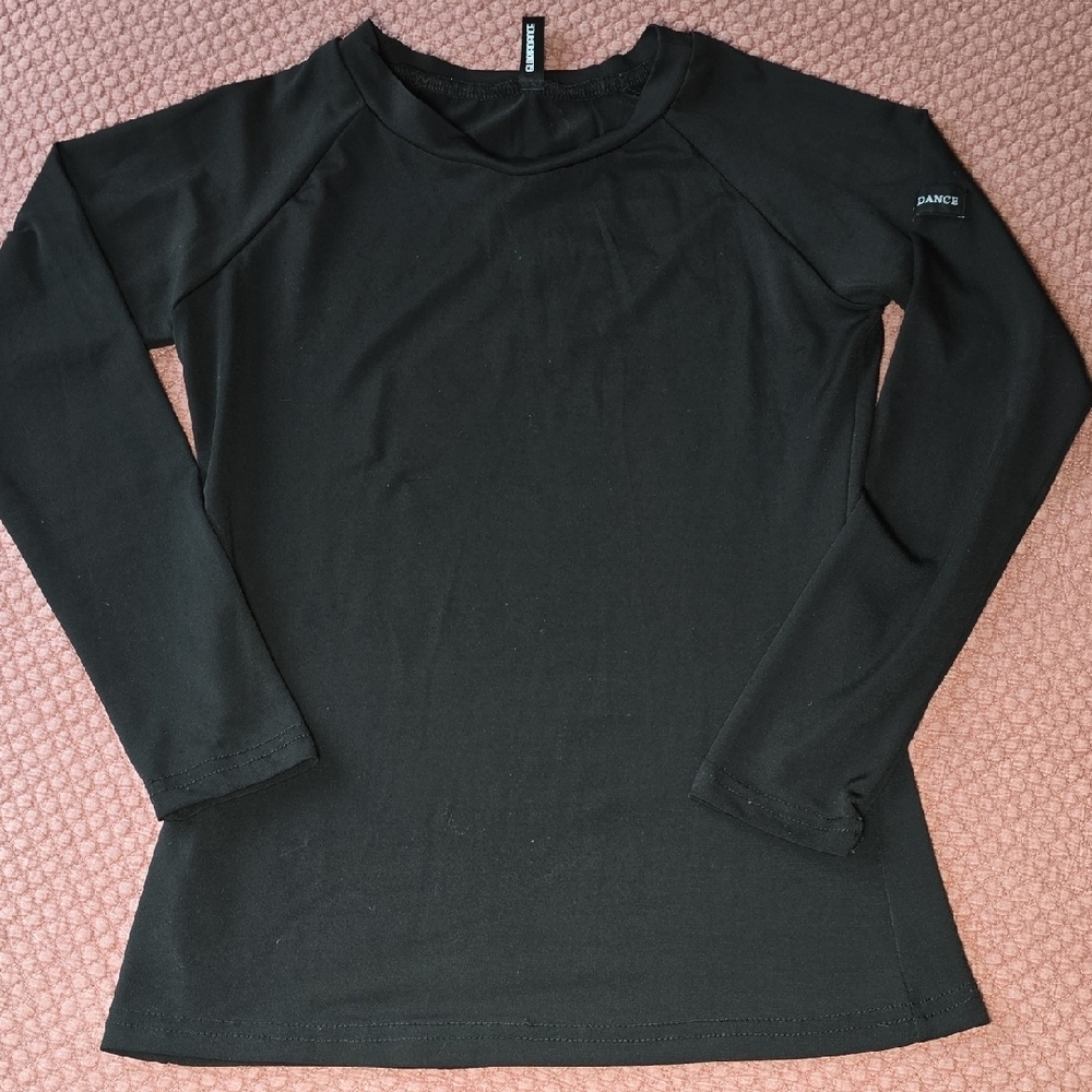 Girls Black Long Sleeve Dance Top - Picture 13 of 13